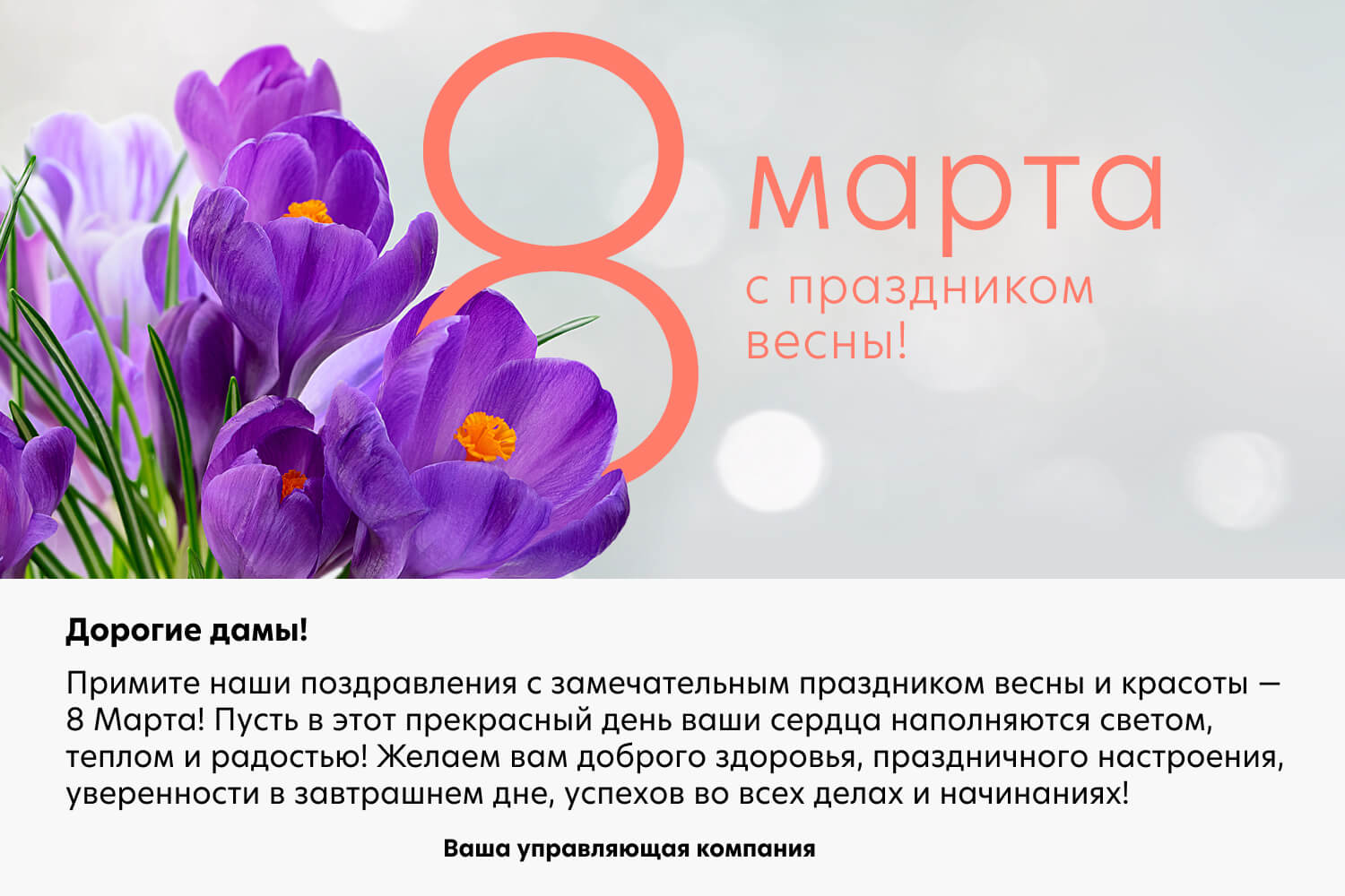 Поздравляем с 8 марта - праздником весны!